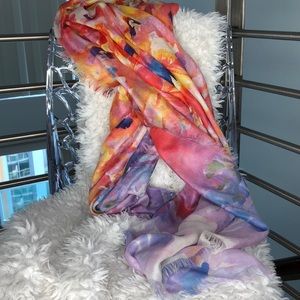 Designer floral scarf.